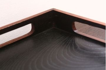 アンティーク雑貨　古民具・骨董　明治〜大正　欅材のお膳(盆)　2客セット(3)