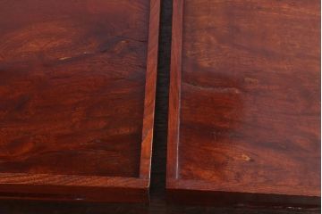 古民具・骨董　明治〜大正　欅材のお膳(盆)　2客セット(1)