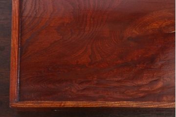 古民具・骨董　明治〜大正　欅材のお膳(盆)　2客セット(1)