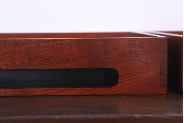 アンティーク雑貨　古民具・骨董　明治〜大正期　欅材のお膳(盆)　2客セット(3)