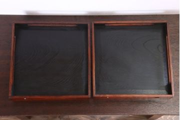 アンティーク雑貨　古民具・骨董　明治〜大正期　欅材のお膳(盆)　2客セット(3)