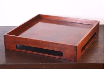 アンティーク雑貨　古民具・骨董　明治〜大正　欅材のお膳(盆)(2)