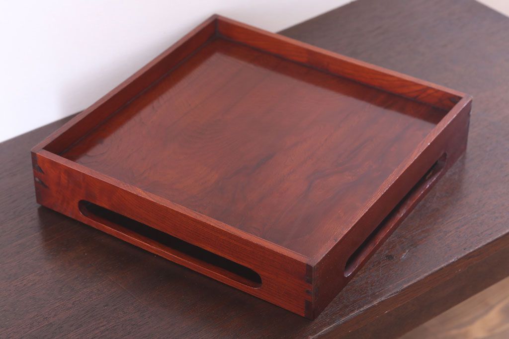 アンティーク雑貨　古民具・骨董　明治〜大正　欅材のお膳(盆)(3)