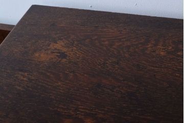 アンティーク家具　和製アンティーク　飾り棚・引き出し付き!モールガラス扉の収納棚(本箱)