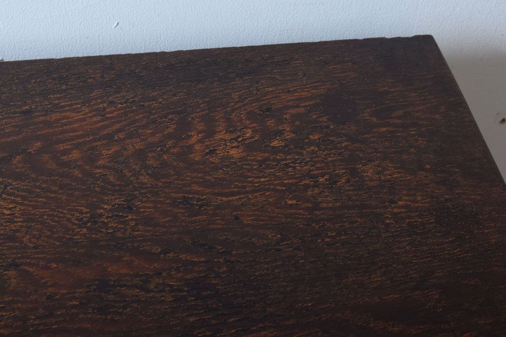 アンティーク家具　和製アンティーク　飾り棚・引き出し付き!モールガラス扉の収納棚(本箱)