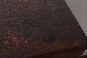 アンティーク家具　和製アンティーク　飾り棚・引き出し付き!モールガラス扉の収納棚(本箱)