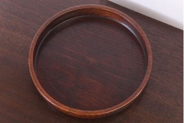 アンティーク雑貨　和製アンティーク　古い木製丸盆(1)