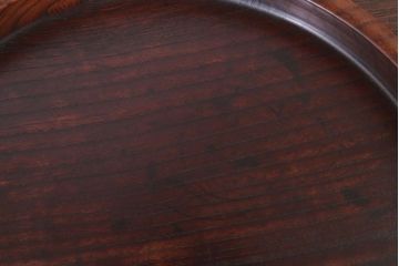アンティーク雑貨　和製アンティーク　古い木製丸盆(1)
