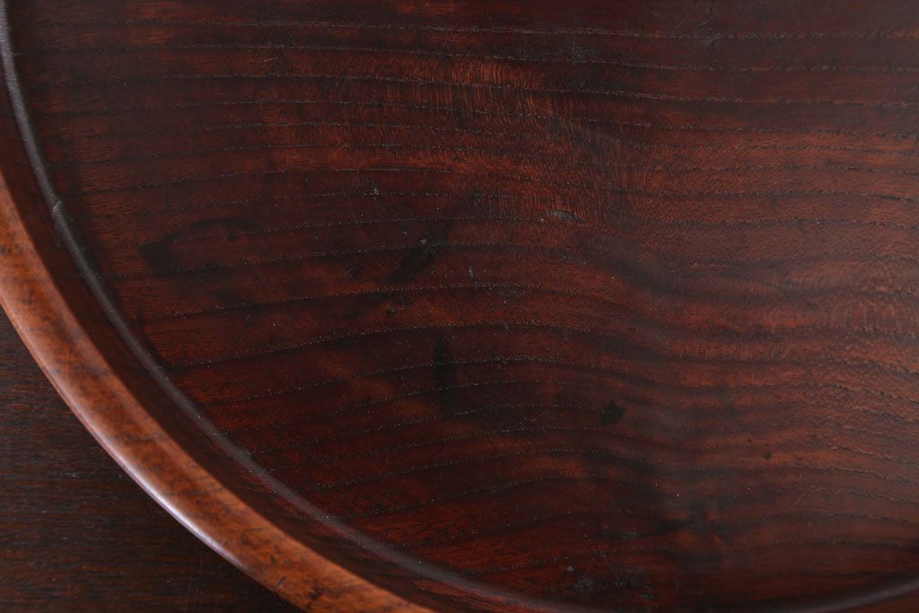 アンティーク雑貨　和製アンティーク　古い木製丸盆(1)