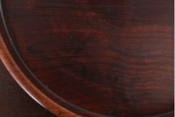 アンティーク雑貨　和製アンティーク　古い木製丸盆(1)