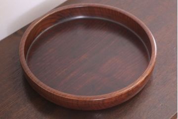 アンティーク雑貨　和製アンティーク　古い木製丸盆(1)