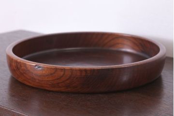 アンティーク雑貨　和製アンティーク　古い木製丸盆(1)