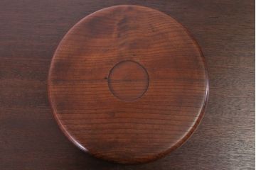 アンティーク雑貨　和製アンティーク　古い木製丸盆(1)