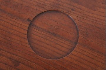 アンティーク雑貨　和製アンティーク　古い木製丸盆(1)