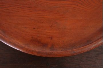 アンティーク雑貨　和製アンティーク　古い木製丸盆(2)