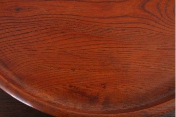 アンティーク雑貨　和製アンティーク　古い木製丸盆(2)