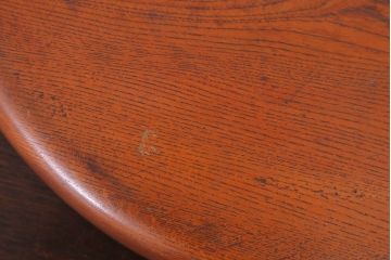 アンティーク雑貨　和製アンティーク　古い木製丸盆(2)