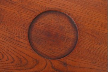 アンティーク雑貨　和製アンティーク　古い木製丸盆(2)