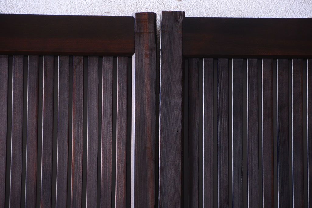 古民具・骨董　裏ガラス入り!アンティーク格子戸