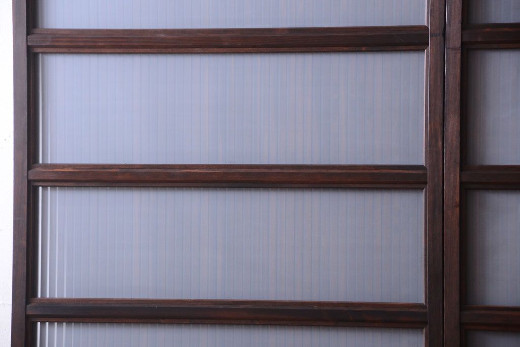 古民具・骨董　裏ガラス入り!アンティーク格子戸