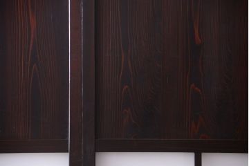 古民具・骨董　明治〜大正期　すりガラス帯の引き戸4枚セット(ガラス帯戸)