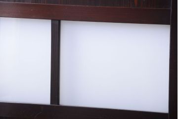 古民具・骨董　明治〜大正期　すりガラス帯の引き戸4枚セット(ガラス帯戸)