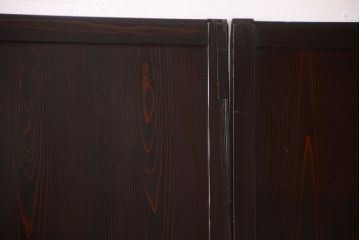 古民具・骨董　明治〜大正期　すりガラス帯の引き戸4枚セット(ガラス帯戸)