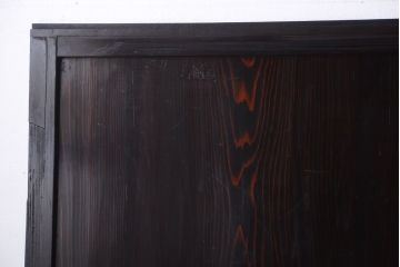 古民具・骨董　明治〜大正期　すりガラス帯の引き戸4枚セット(ガラス帯戸)