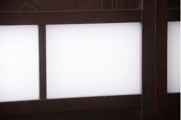 古民具・骨董　明治〜大正期　すりガラス帯の引き戸4枚セット(ガラス帯戸)