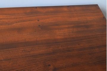レトロ家具　昭和レトロ　古い木製のシンプルなアンティーク文机(片袖机)