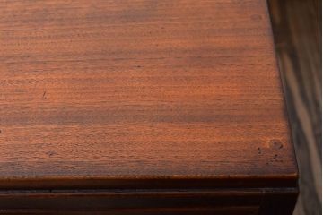 レトロ家具　昭和レトロ　古い木製のシンプルなアンティーク文机(片袖机)