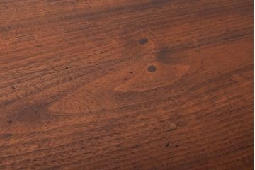 レトロ家具　昭和レトロ　古い木製のシンプルなアンティーク文机(片袖机)