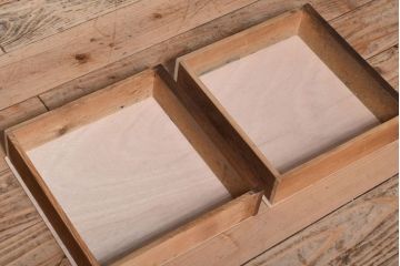 レトロ家具　昭和レトロ　古い木のシンプルな薄型平机(コンソールテーブル)