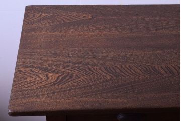 レトロ家具　昭和レトロ　古い木のシンプルな薄型平机(コンソールテーブル)