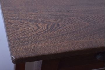 レトロ家具　昭和レトロ　古い木のシンプルな薄型平机(コンソールテーブル)