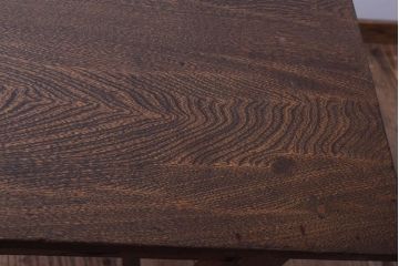 レトロ家具　昭和レトロ　古い木のシンプルな薄型平机(コンソールテーブル)