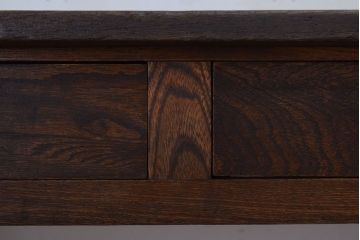 レトロ家具　昭和レトロ　古い木のシンプルな薄型平机(コンソールテーブル)