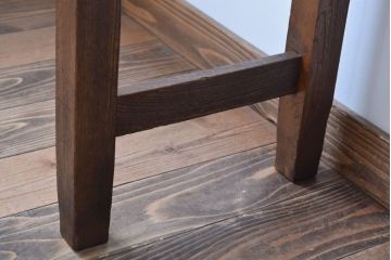 レトロ家具　昭和レトロ　古い木のシンプルな薄型平机(コンソールテーブル)