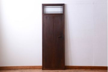 アンティーク　結霜ガラス入り!古い木製の上質なドア(扉)