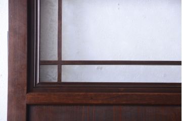 アンティーク　結霜ガラス入り!古い木製の上質なドア(扉)