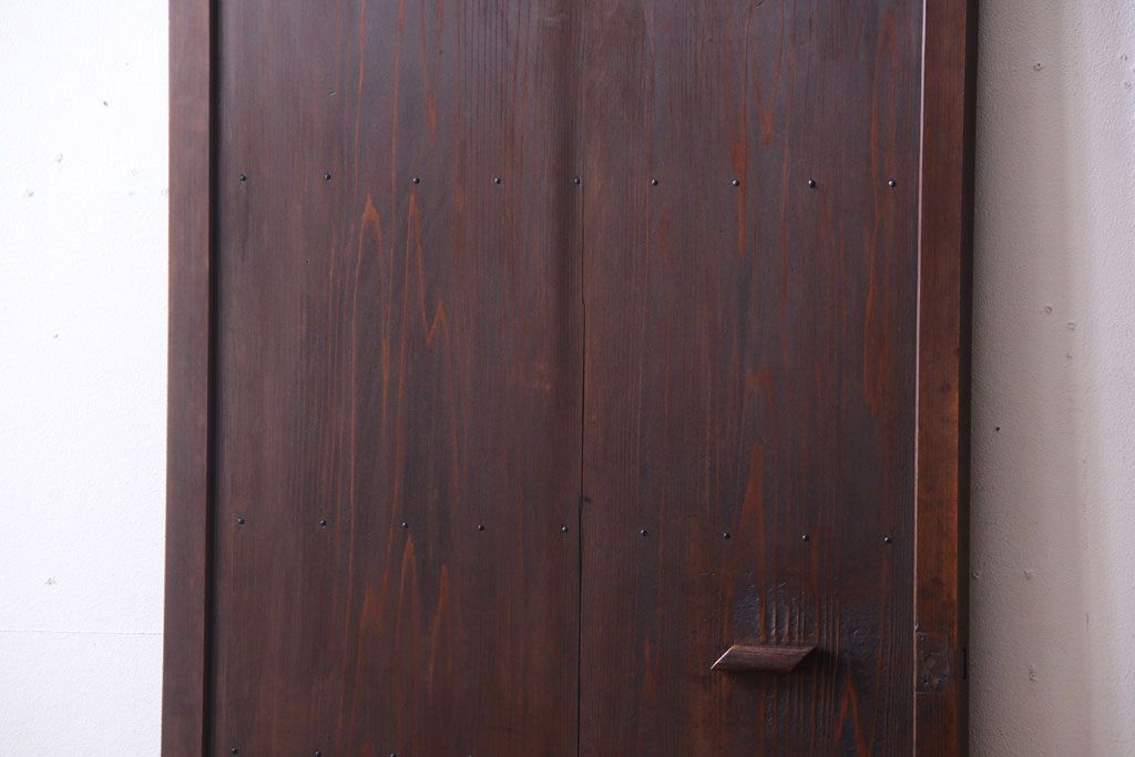 アンティーク　結霜ガラス入り!古い木製の上質なドア(扉)