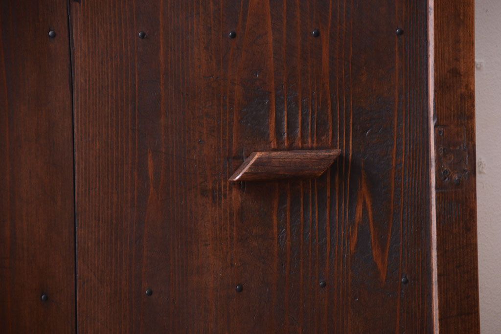 アンティーク　結霜ガラス入り!古い木製の上質なドア(扉)