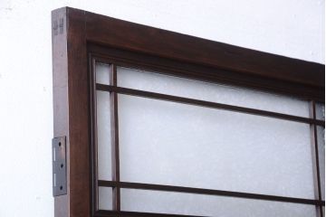 アンティーク　結霜ガラス入り!古い木製の上質なドア(扉)