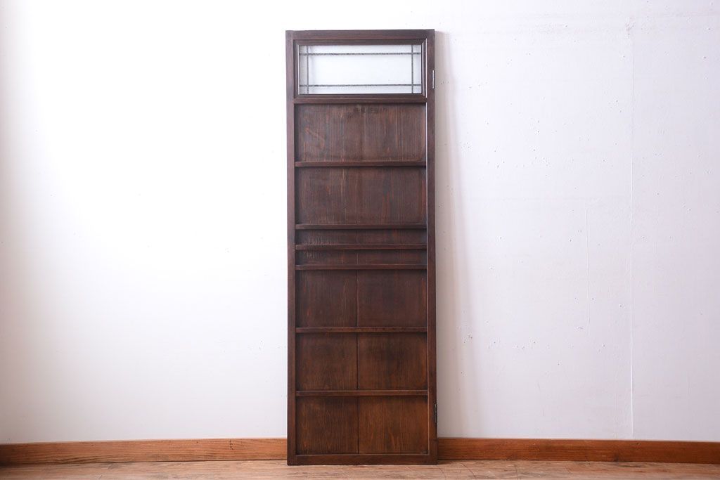 アンティーク　結霜ガラス入り!古い木製の上質なドア(扉)