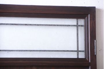 アンティーク　結霜ガラス入り!古い木製の上質なドア(扉)