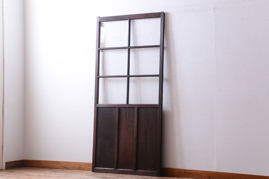 和製アンティーク　古い木の味わい深いガラス戸