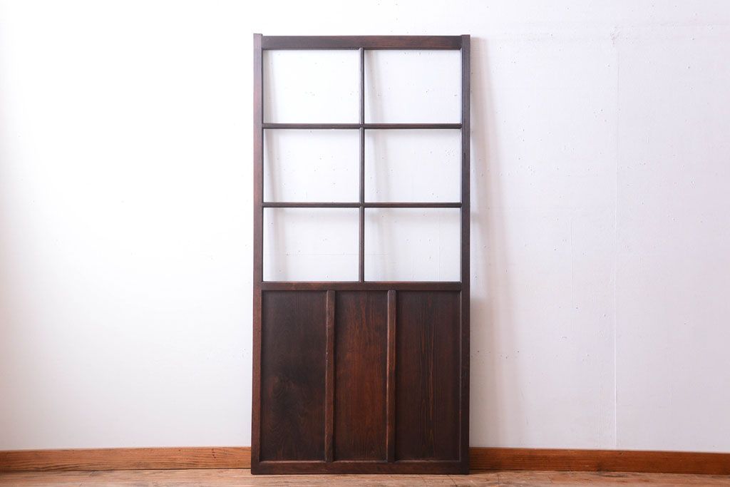 和製アンティーク　古い木の味わい深いガラス戸