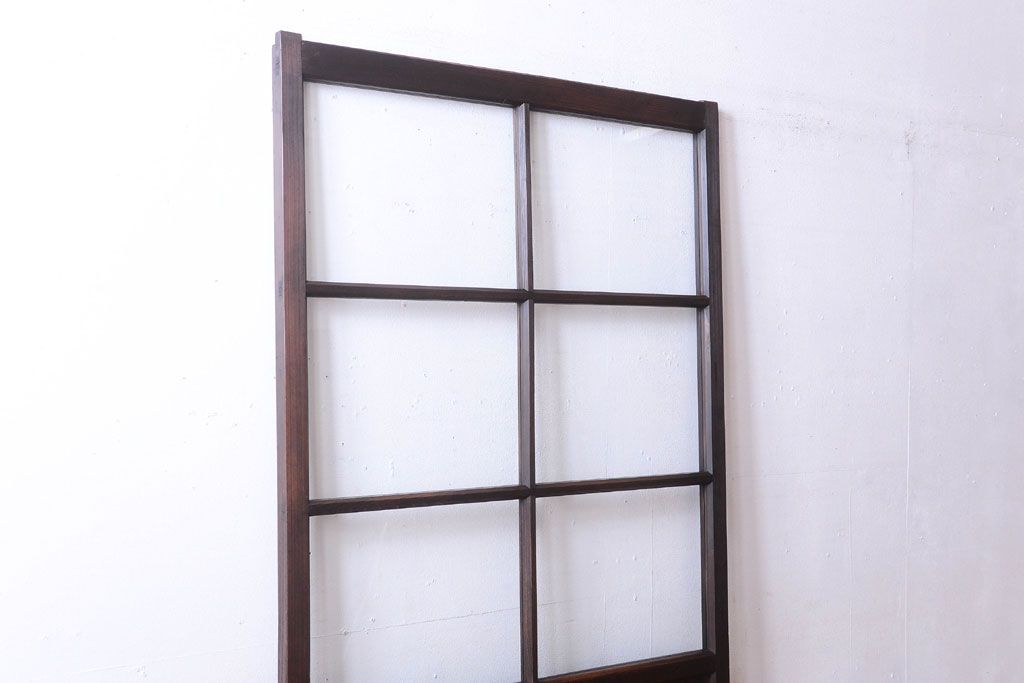 和製アンティーク　古い木の味わい深いガラス戸