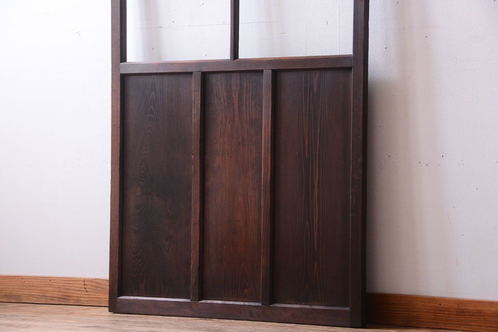 和製アンティーク　古い木の味わい深いガラス戸