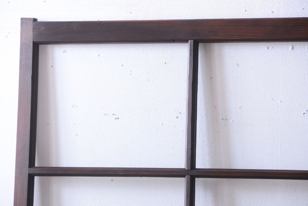 和製アンティーク　古い木の味わい深いガラス戸